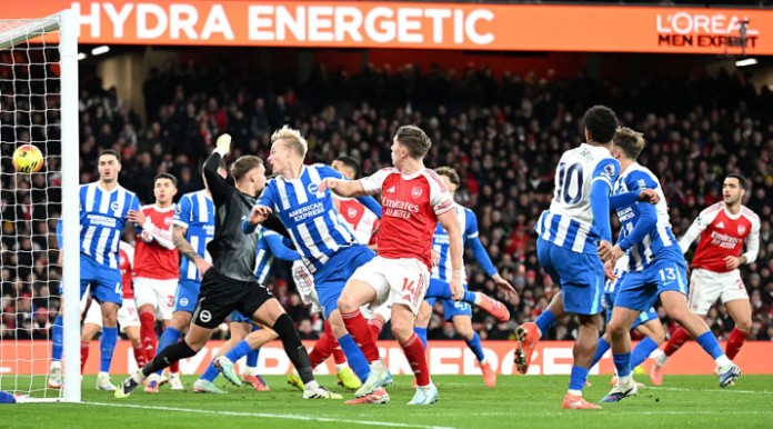 อาร์เซนอลครองเกมแต่ไม่ชนะ เสมอไบรท์ตัน เกมพรีเมียร์ลีกที่ทดสอบความเฉียบคม